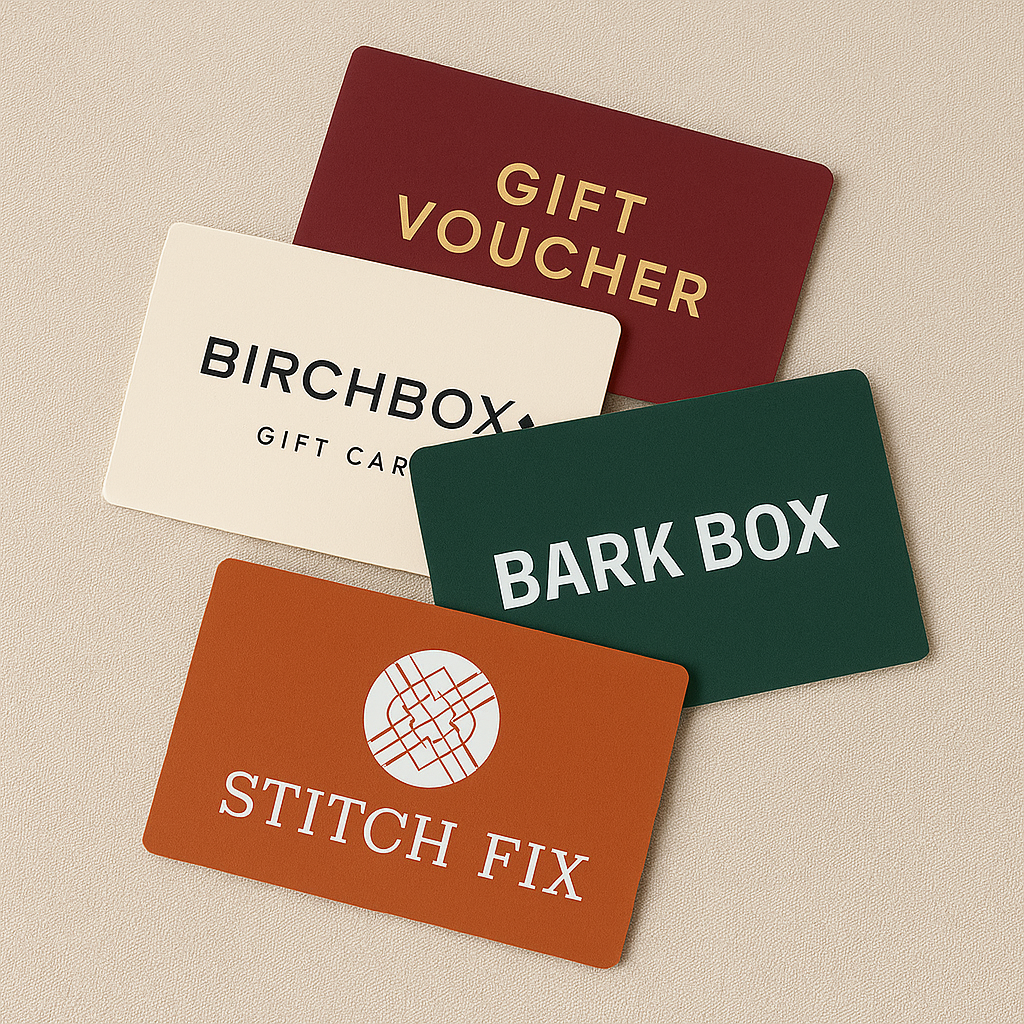 Branded Gift Vouchers or Subscription Boxes